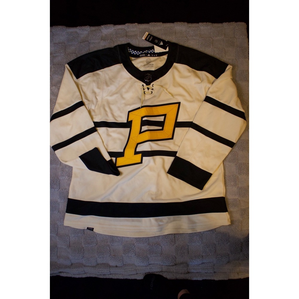 Adidas Authentic Pittsburgh Penguins 2023 NHL Winter Classic Jersey Cream 56